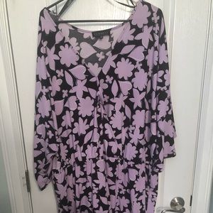 Black and light purple dress